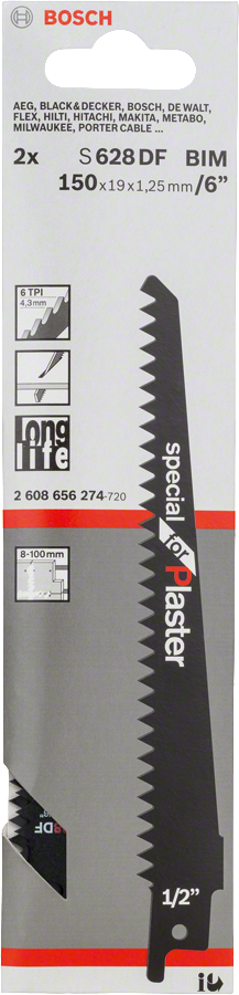 Bosch 2608656274 S628df Bim Special For Plaster 2pack - photo 3
