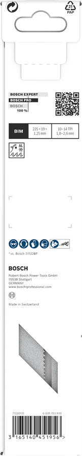 Bosch 2608657408 Reciprocating Saw Blades, For Metal, S1125 Vf, Blade Length 225mm, Medium To Thick Sheet Metal, Thin-Walled And - photo 4