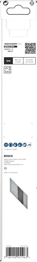 Bosch 2608657409 Reciprocating Saw Blades, For Metal, S1225vf, Blade Length 300mm, Medium-Thick To Thick Sheet Metal, Thin-Walled & - photo 4