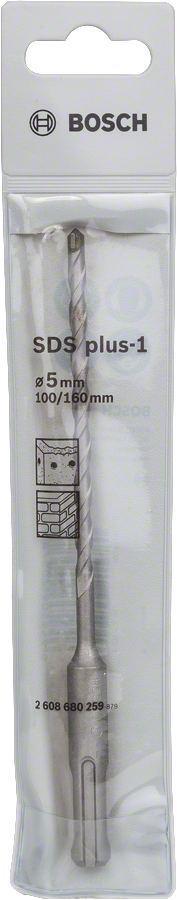 Bosch 2608680259 Sds Plus -1 Hammer Drill Bit With Diameter 5mm & Length 100mm, Pack Of 1 - photo 2