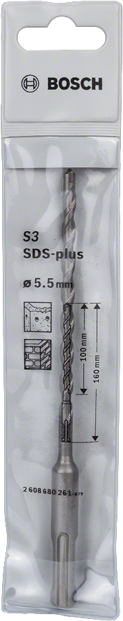 Bosch 2608680261 Sds Plus -1 Hammer Drill Bit With Diameter 55mm & Length 100mm, Pack Of 1 - photo 2