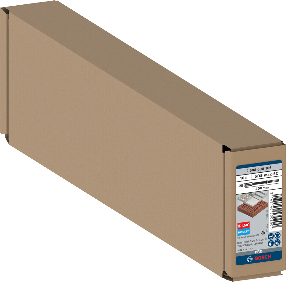 Bosch 2608690166 Set 10 Flat Chisel Rtec Sds-Max,400x25mm - photo 2