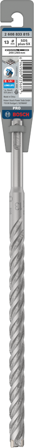 Bosch 2608833815 Sds Plus-5x Hammer Drill Bit 4 Cutter, 4 Flute, 13mm Dia, 200mmworking Length,110 Total Length - photo 2