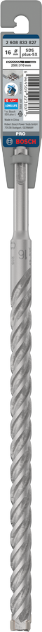 Bosch 2608833827 Sds Plus-5x Hammer Drill Bit 4 Cutter, 4 Flute, 16mm Dia, 250mmworking Length,110 Total Length - photo 2