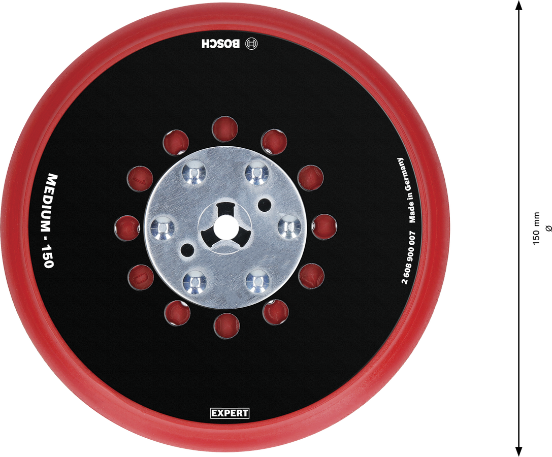 Bosch 2608900007 Expert Multihole Backing Pads Universal 150 Mm, Suitable For Get 75-150; Gex 34-150; Gex 40-150 Professional; 3m; - photo 3