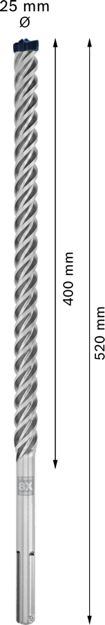Bosch 2608900241 Sdsmax Hammer Drill Bit 8x - 25 X 400 X 520 - photo 3