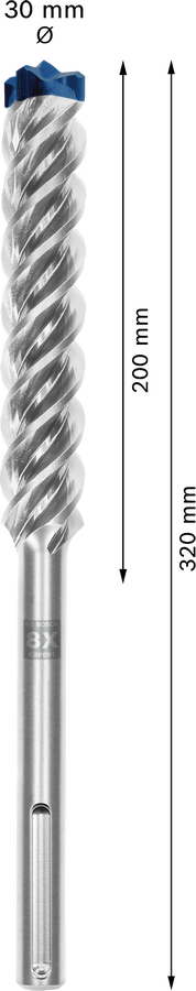 Bosch 2608900252 Sdsmax Hammer Drill Bit 8x - 30 X 200 X 320 - photo 3