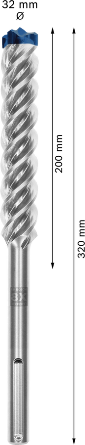 Bosch 2608900254 Sdsmax Hammer Drill Bit 8x - 32 X 200 X 320 - photo 3