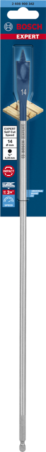 Bosch 2608900342 Expert Wood Spade Bits, Expert Range With Diameter 14mm & Total Length 400mm,pack Of 1 - photo 2