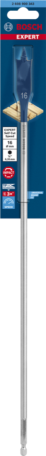 Bosch 2608900343 Expert Wood Spade Bits, Expert Range With Diameter 16mm & Total Length 400mm,pack Of 1 - photo 2