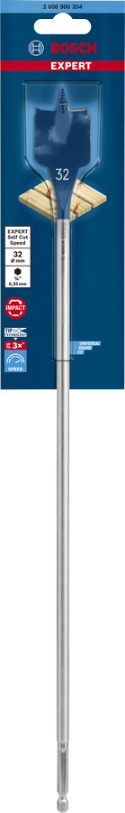 Bosch 2608900354 Expert Wood Spade Bits, Expert Range With Diameter 32mm & Total Length 400mm,pack Of 1 - photo 2