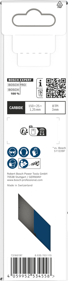 Bosch 2608900365 Sabre / Reciprocating Saw Blades, Expert For Thick Tough Metal, S 955 Chm, Blade Length 150mm,suitable For Cutting - photo 4