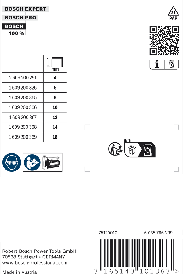 Bosch 2609200291 Fine Wire Staples With Length 4mm, Pack Of 1000, Suitable For Ht8 And Ht 14 Tackers - photo 3