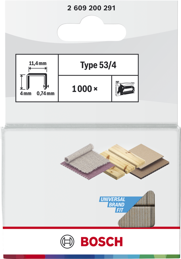 Bosch 2609200291 Fine Wire Staples With Length 4mm, Pack Of 1000, Suitable For Ht8 And Ht 14 Tackers - photo 2
