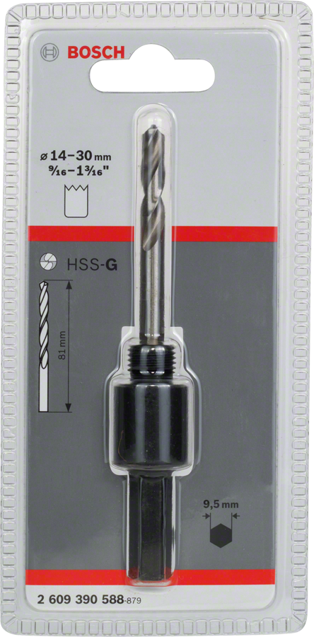 Bosch 2609390588 Hss Bi -Metal Holesaws, Holesaw Hex Adaptor With Pilot Drill Bit, From 14 Mm To 30 Mm Diameter - photo 2