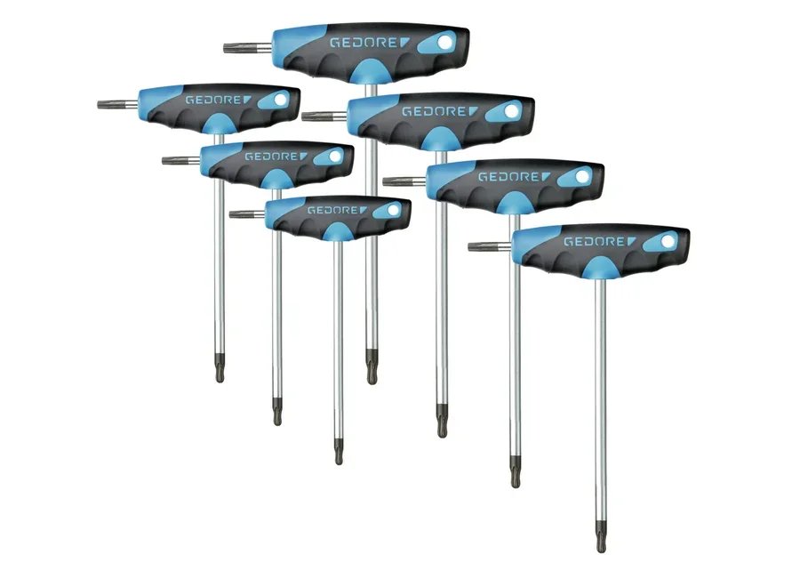 GEDORE DT 2143 KTX-007 Cranked socket screwdriver set TX 7 pieces