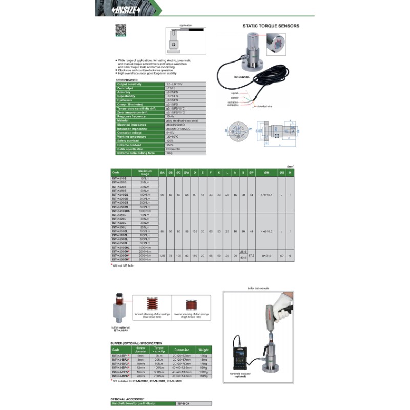 INSIZE IST-NJ50S Static Torque Sensor, 50 N·m - photo 3