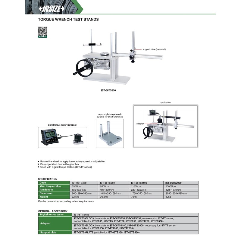 INSIZE Torque Wrench Test Stands, IST-06TS350 - photo 3