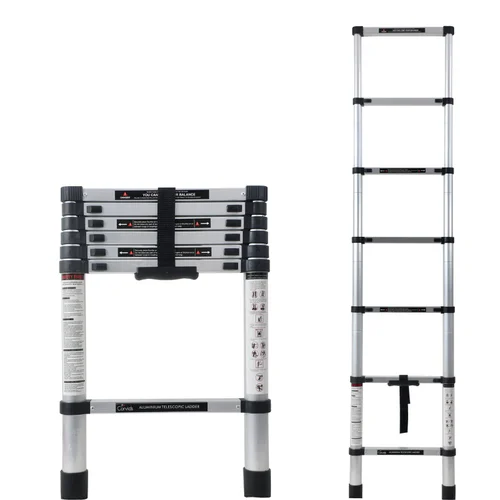 Corvids CALT-020 6.5 Ft Foldable Telescopic Aluminum Ladder