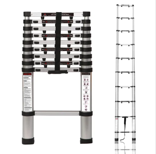 Corvids CALT-FP38 3.8 M (12.5 Ft) Folding Finger Protect Aluminium Telescoping Ladder