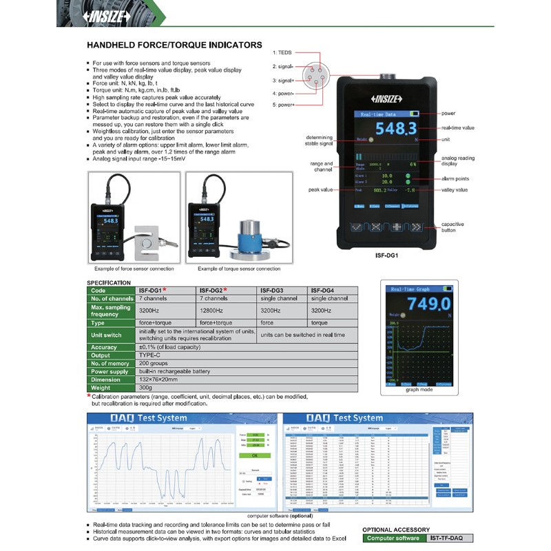 INSIZE Handheld Force/Torque Indicators, ISF-DG2 - photo 3