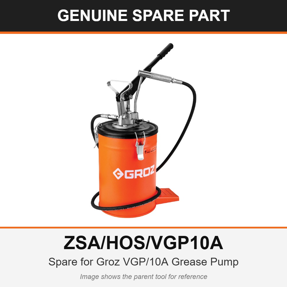 Groz ZSA/HOS/VGP10A Grease Hose with Coupler and Bend Pipe