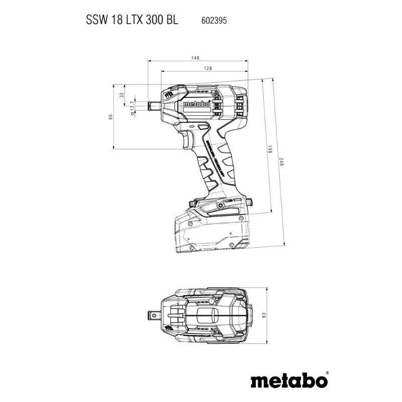 Metabo SSW 18 LTX 300 BL Cordless Impact Wrench, 18V - photo 4