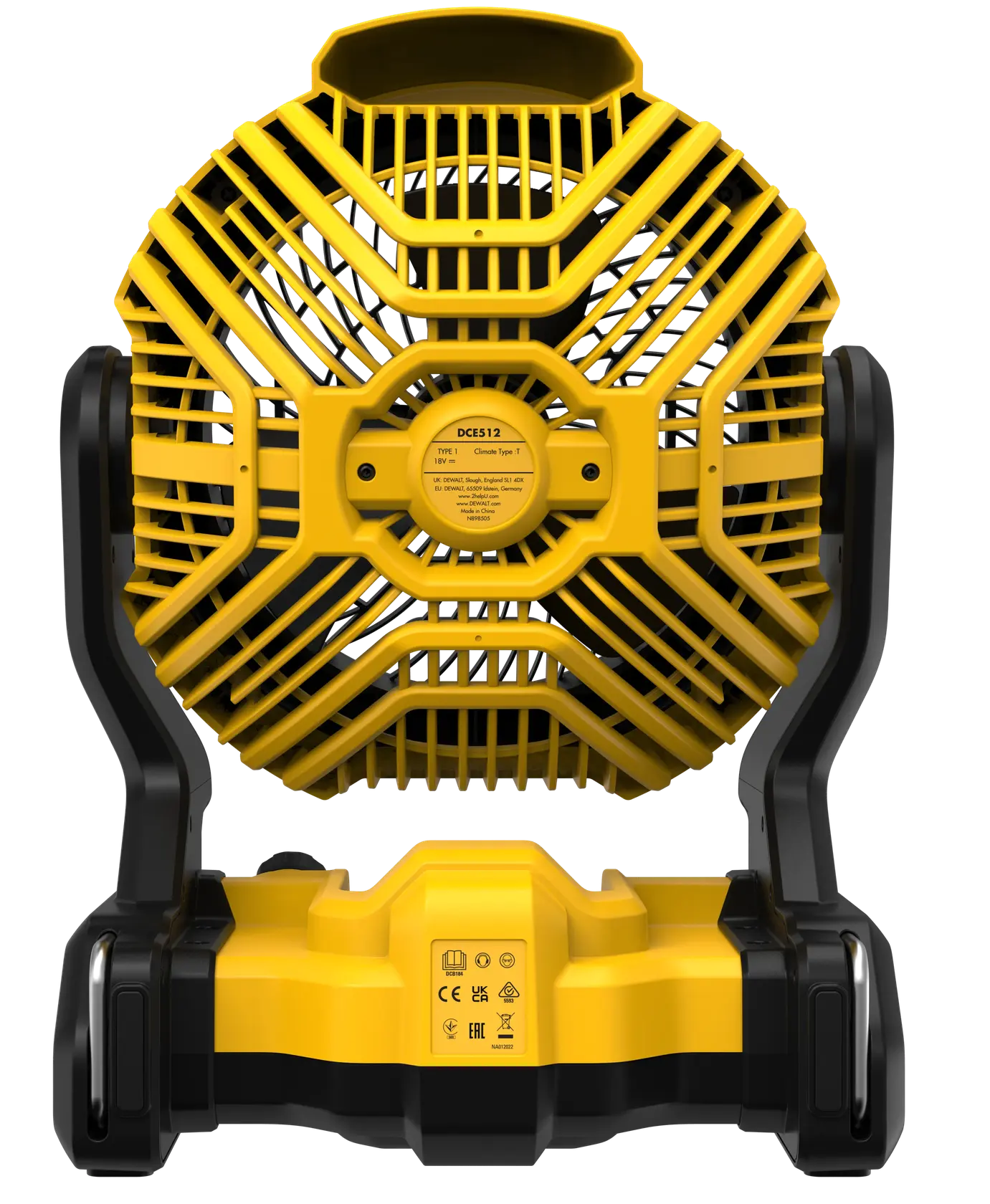 DEWALT DCE512N-XJ 18V XR 3000 RPM Fan Speed Cordless Brushless Portable Jobsite Fan - IP54 Rated (Bare Tool), Yellow & Black - photo 3