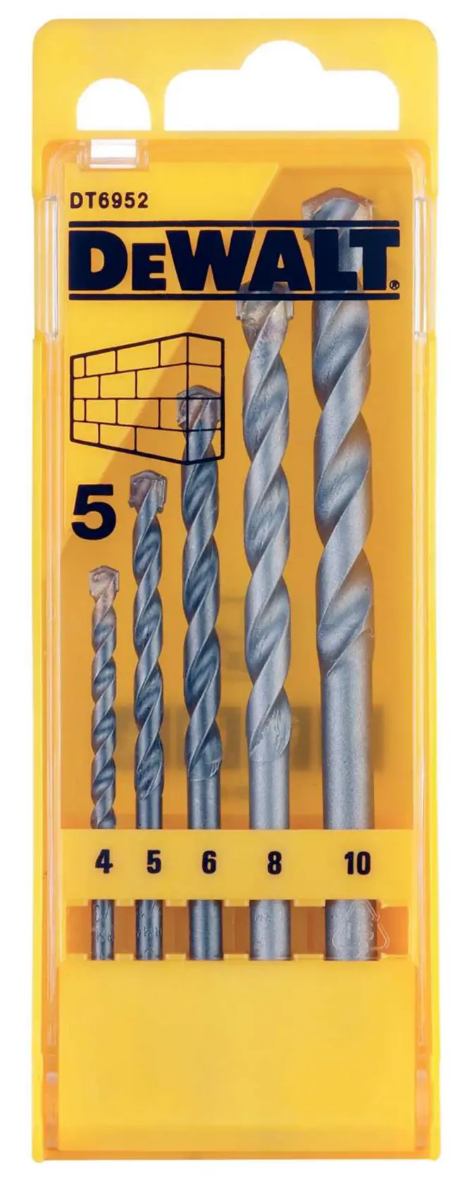 DeWALT DT6952-QZ Cassette, 5 Piece Masonry Drills
