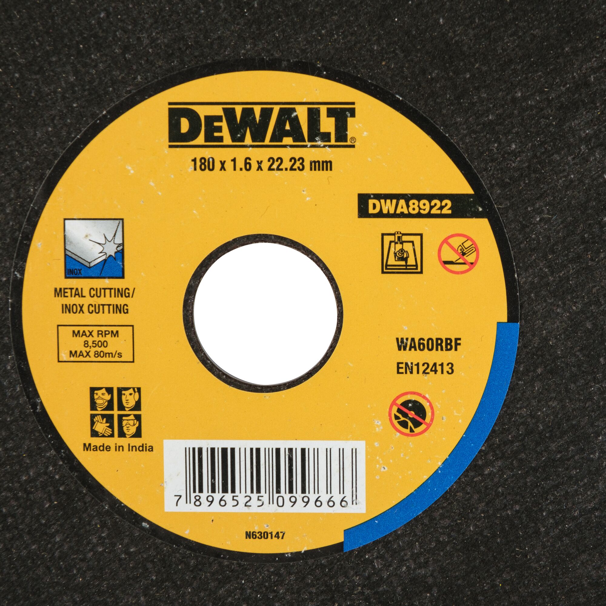 DeWALT DWA8922-IN Cut-Off Wheel 80x1.6x22.2mm (Max 8500 Rpm) - photo 2
