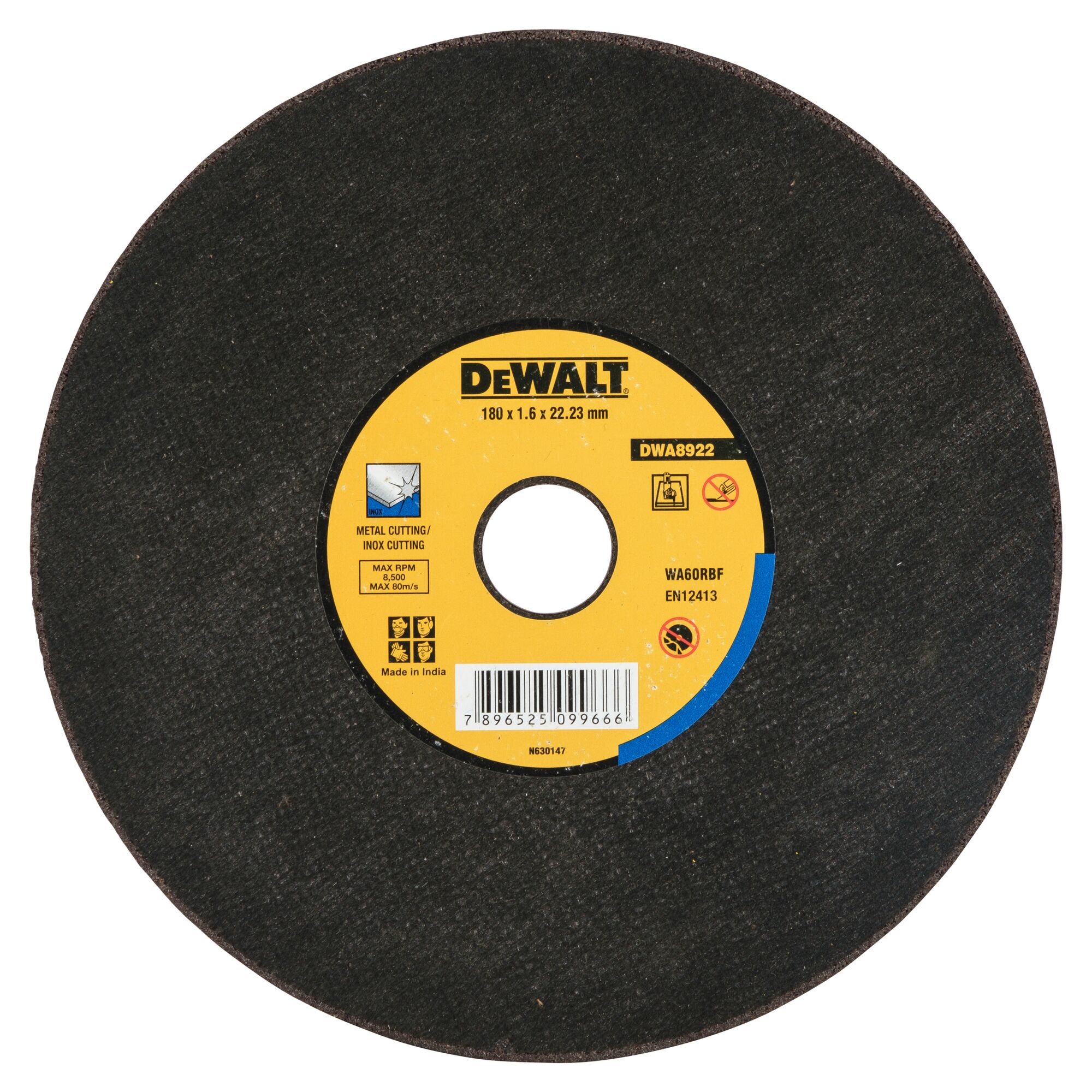 DeWALT DWA8922-IN Cut-Off Wheel 80x1.6x22.2mm (Max 8500 Rpm)