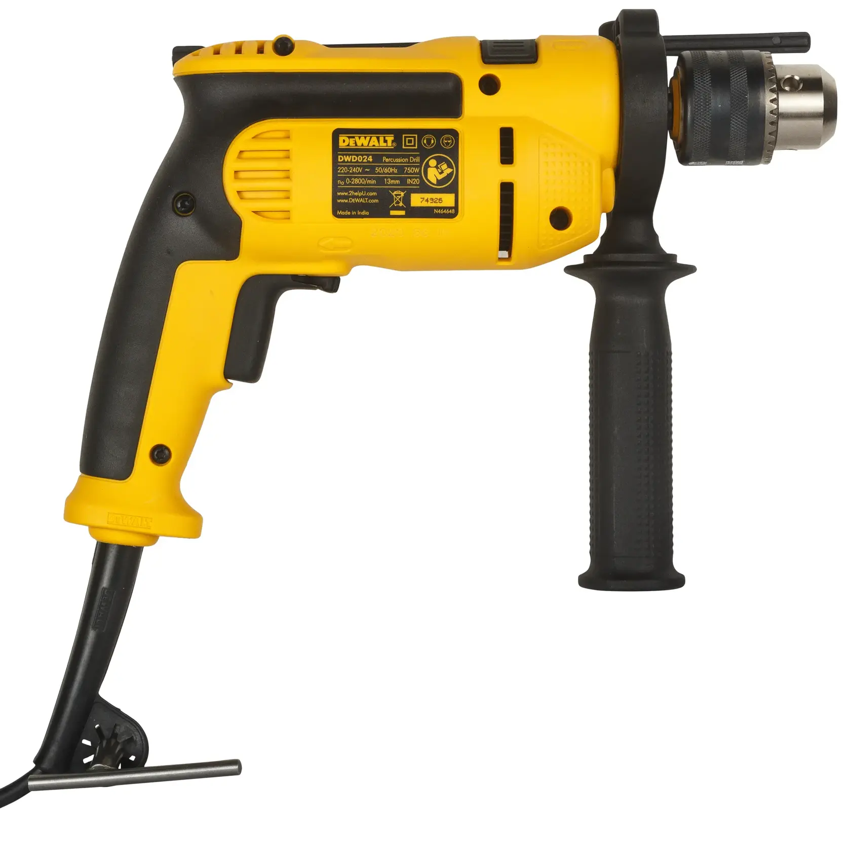 DEWALT DWD024 Impact Drill Machine for professional applications 750Watt 13mm, 2 Year Warranty - photo 3