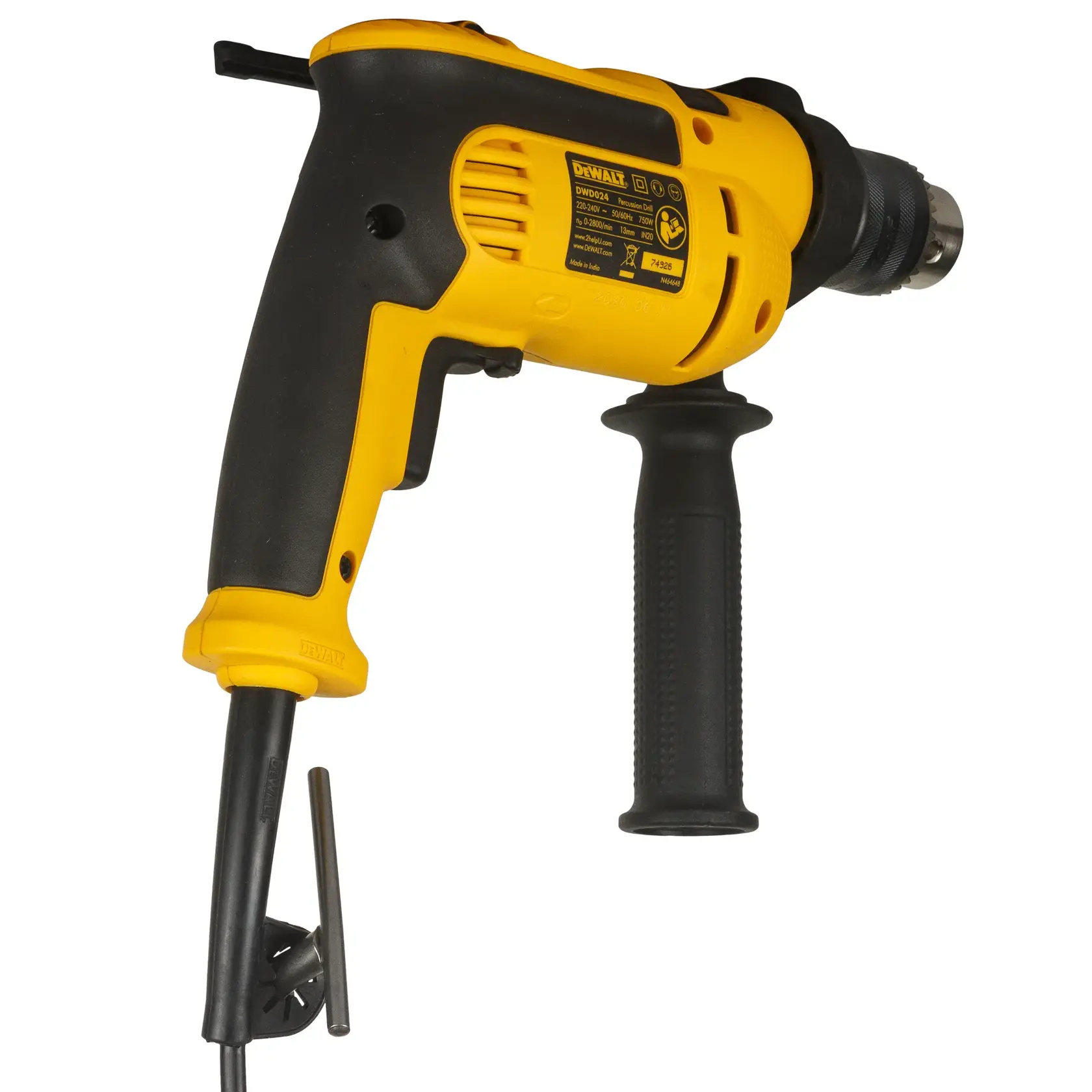 DEWALT DWD024 Impact Drill Machine for professional applications 750Watt 13mm, 2 Year Warranty - photo 4