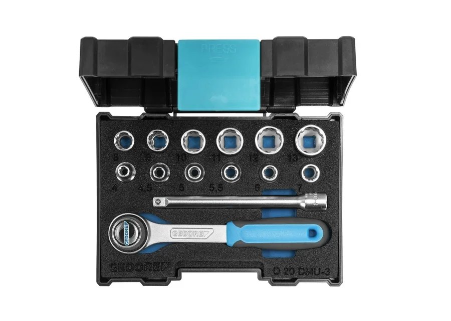 GEDORE D 20 DMU-3 socket wrench set 1/4" 14 pieces