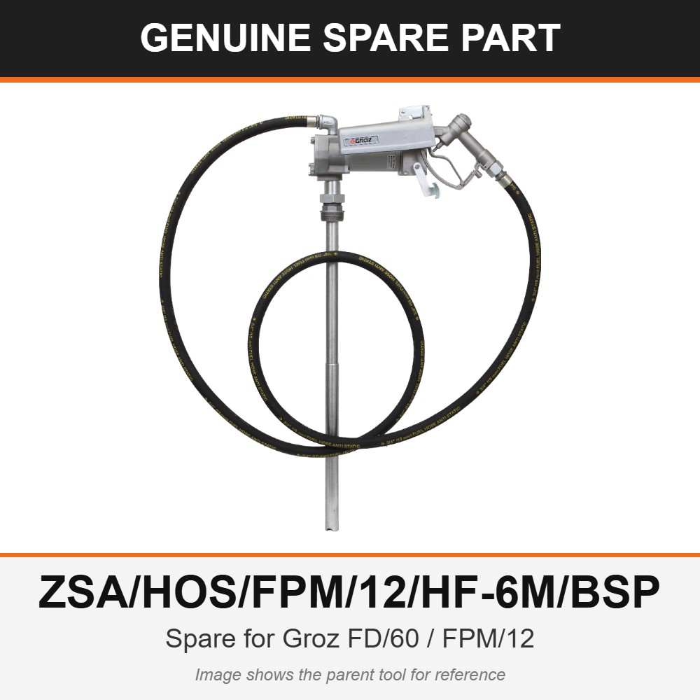 Groz ZSA/HOS/FPM/12/HF-6M/BSP Spare Hose – Spare for FD/60 / FPM/12