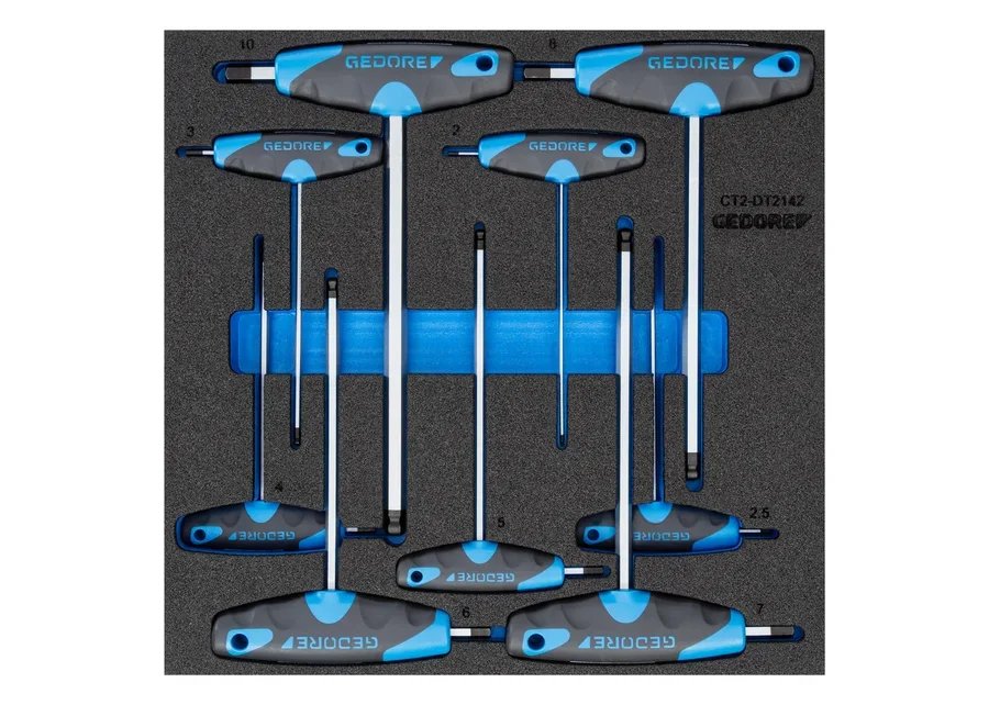 GEDORE 1500 CT2-DT 2142 Allen key set in 2/3 check tool module