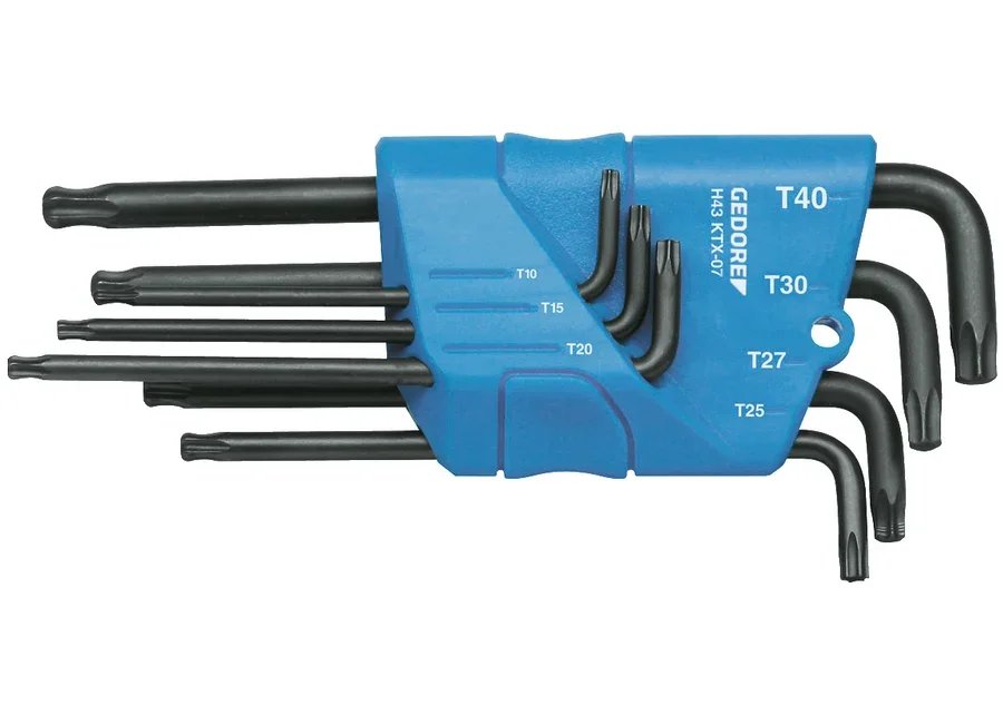 GEDORE H 43 KTX-07 Cranked socket screwdriver set for recessed TX screws