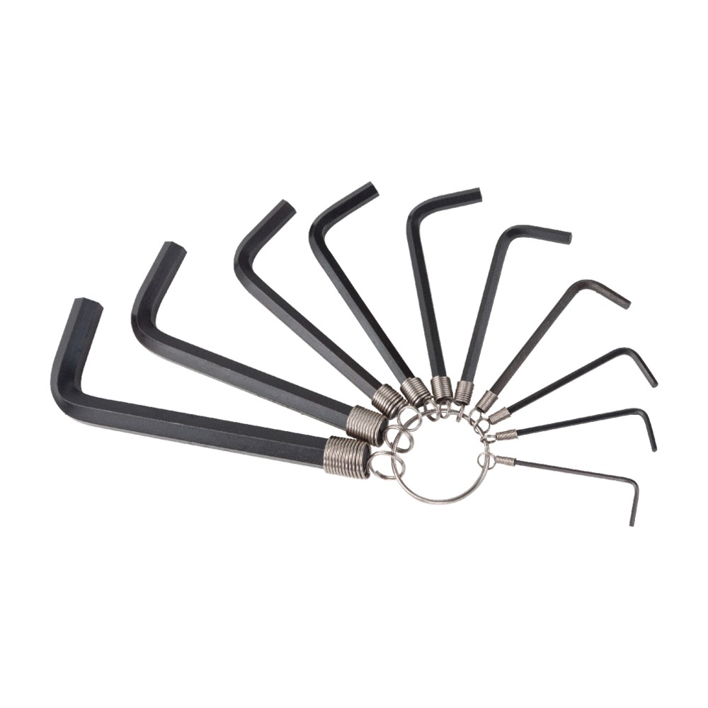 Groz ALN/HX-HX/10/GRZ Metric Hex Key Set - CRV 10 Piece