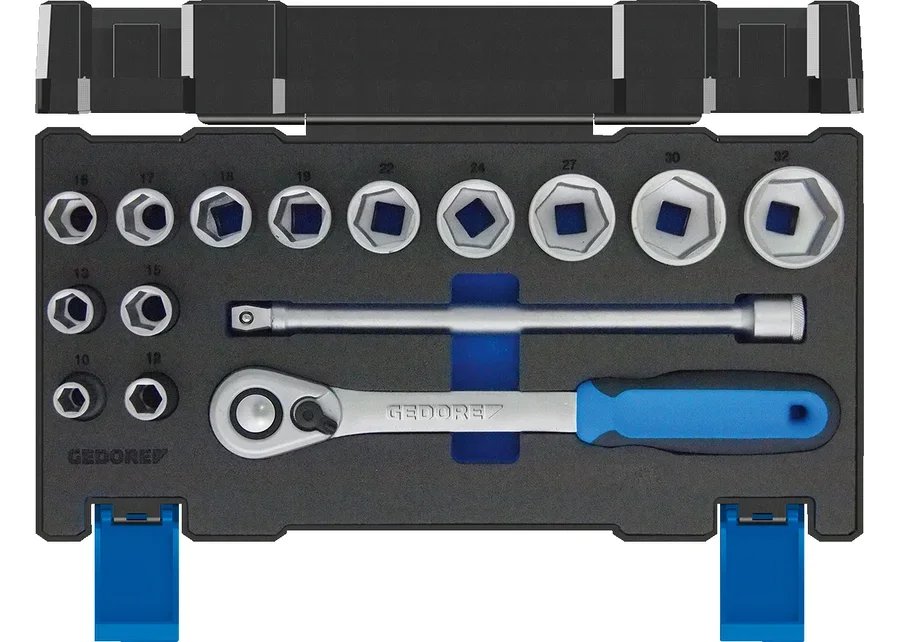 GEDORE 19 DMU-20 socket wrench set 1/2" 15 pieces