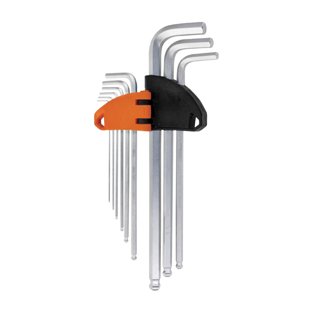 Groz ALN/HX-BL/9EL/GRZ Extra-Long Ball-End Hex Key Set - S2 9 Piece