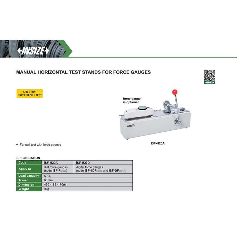 INSIZE ISF-H20A Manual Horizontal Test Stand For Force Gauges - photo 3