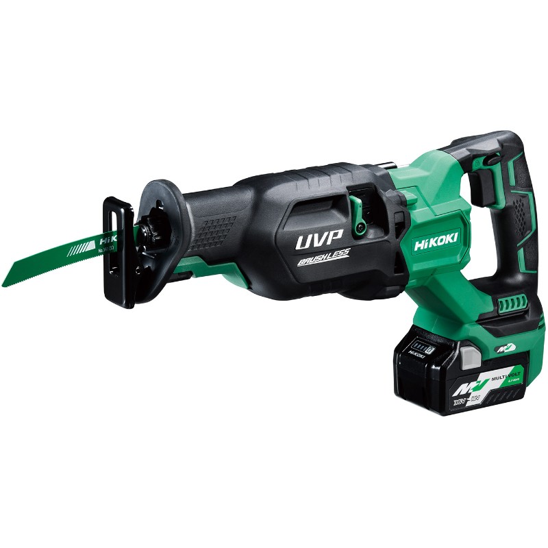 HiKOKI CR36DA Reciprocating Saw 36V / Maxcut:pipe:130mm / Msplate:19mm / Wood:300mm / Bsl36a18x2 / Uc18ysl3 - photo 2