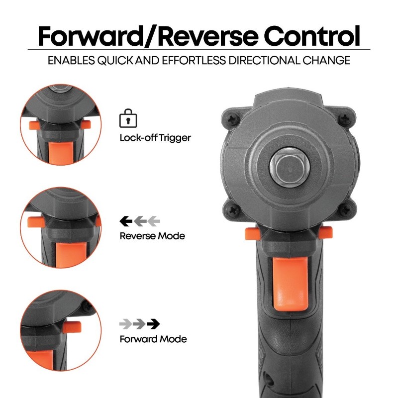 Groz BIW/1-2/600/20-4/L2/EU Cordless Impact Wrench, 600 Nm, 20V, 2 Batteries - photo 4