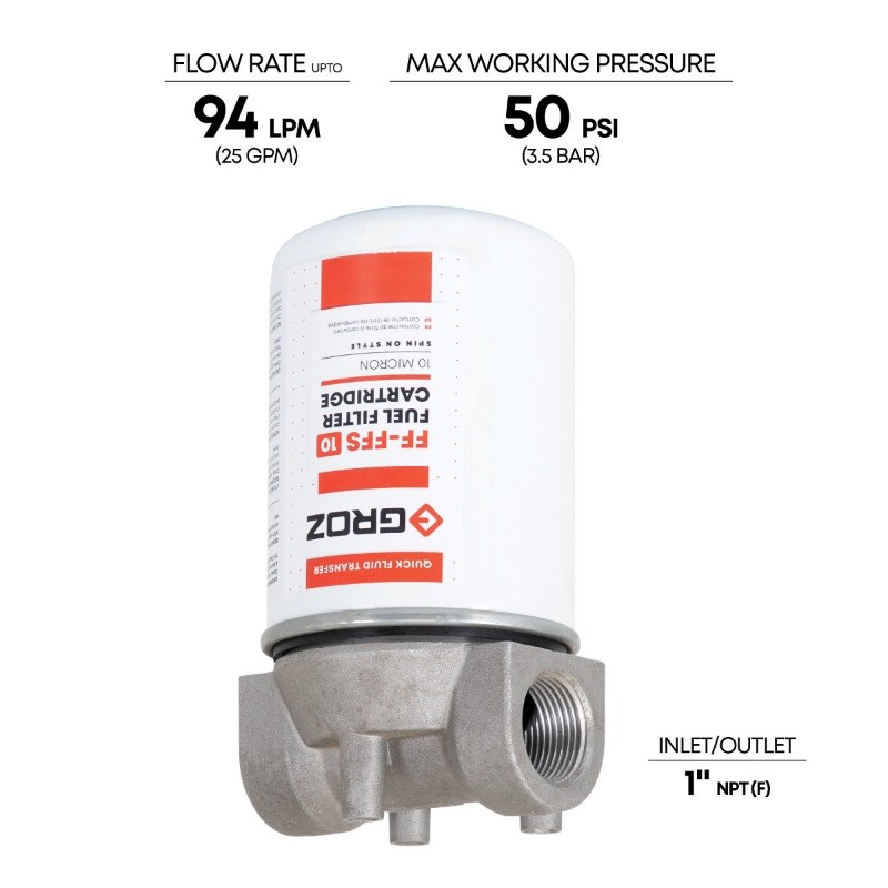 Groz FFS/10WB/BSP Water-Block Spin-On Fuel Filter 10 Micron - photo 2