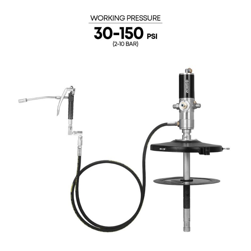 Groz GP3/ST4/501/BSP 50:1 Air Operated Grease Pump Kit 180 Kg - photo 3