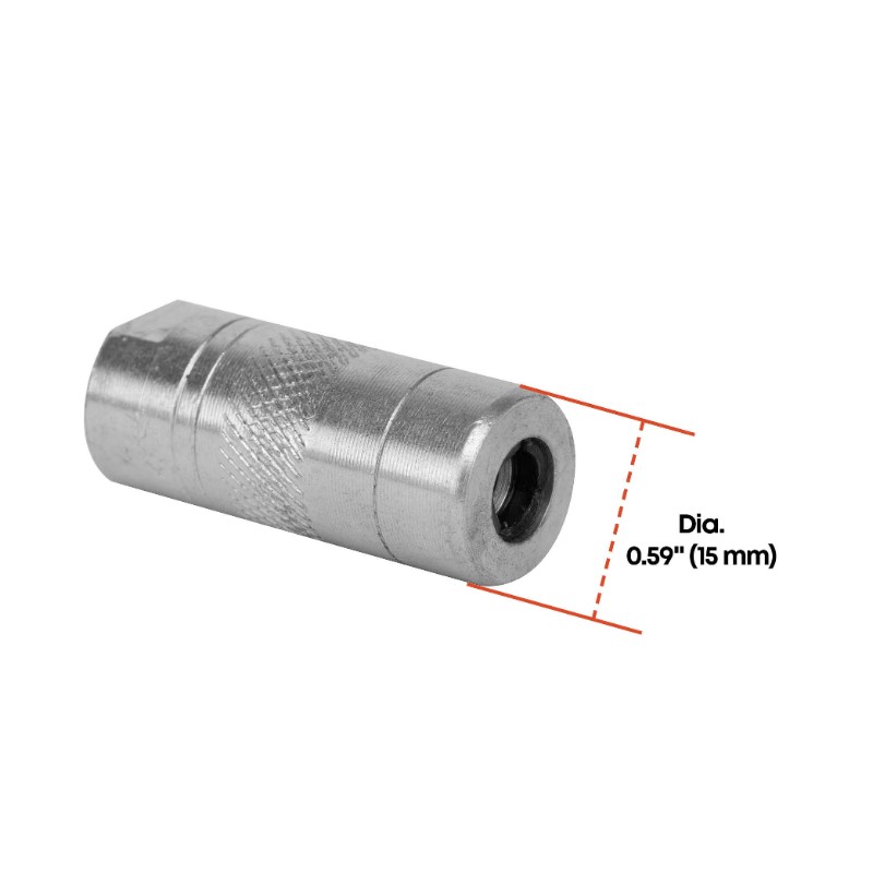Groz HC/11/4/B/ST2 Grease Coupler Standard With Ball Check 1/8 Inch BSPT - photo 3