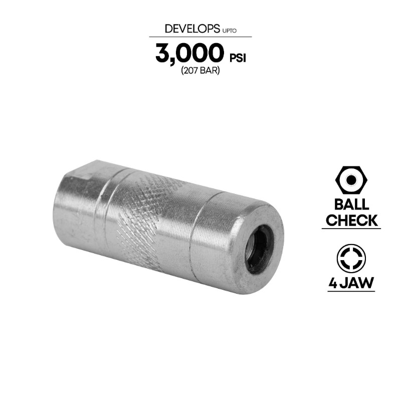 Groz HC/11/4/B/ST5 Grease Coupler Standard With Ball Check, 1/8" BSPT - photo 2