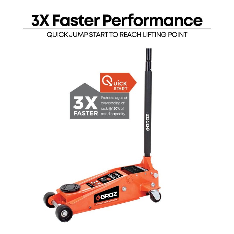 Groz JACK/FL/3D Hydraulic Floor Jack 3 Ton - photo 4