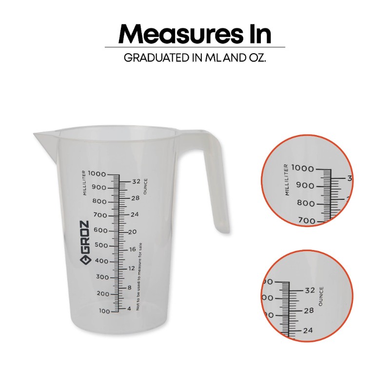 Groz JUG/1G Handy Measuring Jug Stackable, 1000 ml (32 oz.) - photo 3