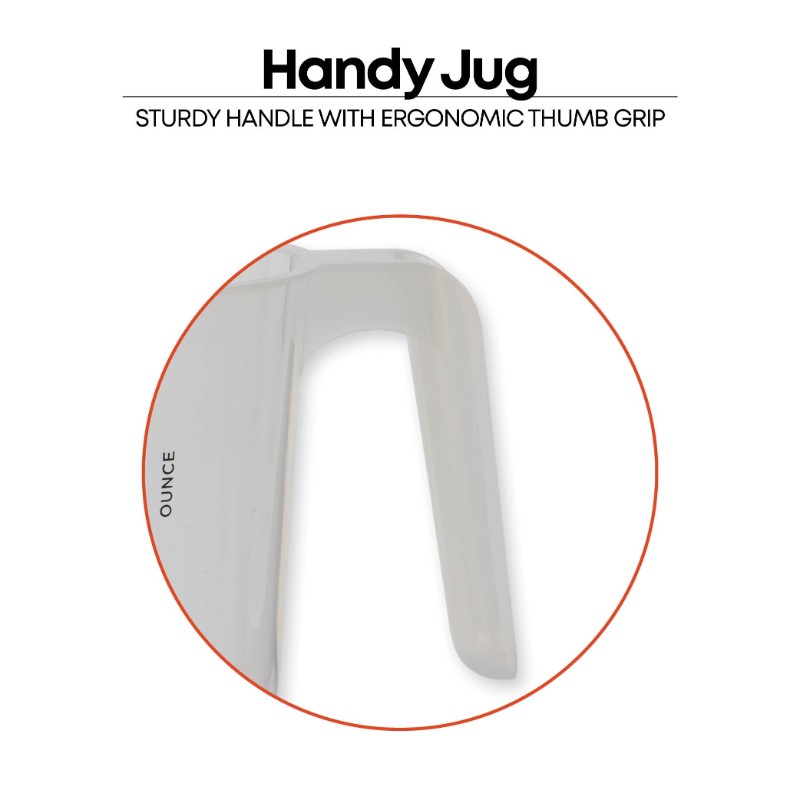 Groz JUG/2G Handy Measuring Jug Stackable, 2000 ml (64 oz.) - photo 4